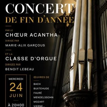 Concert de fin d'année chœur Acantha - classe d'orgue 