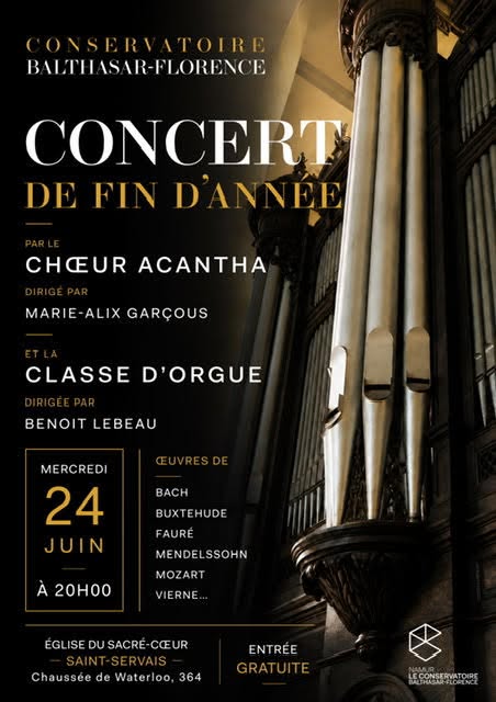 Concert de fin d'année chœur Acantha - classe d'orgue 